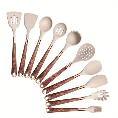 Gold Plated Silicone Cooking Utensil Set