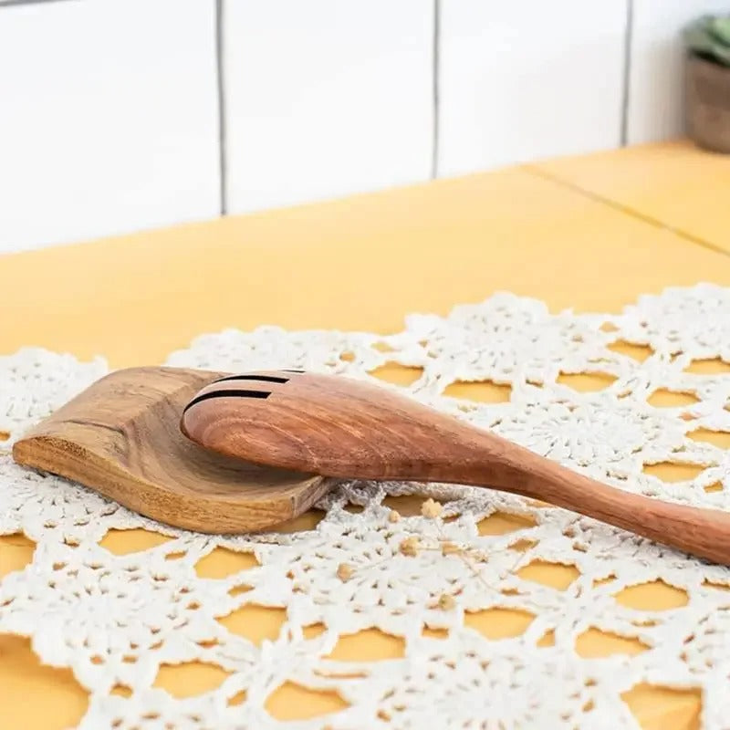Solid Acacia Wood Spoon Rest