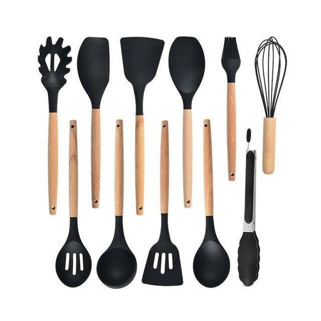 11 Piece Silicone Kitchen Utensil Set