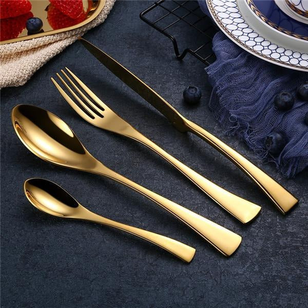 The Vivibe - 4 Piece Angled Cutlery Set | The Cutlery Collection
